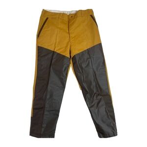 Vtg Black Sheep Cotton Duck Hunting Pants Vinyl Front 40 Waist USA Mens
